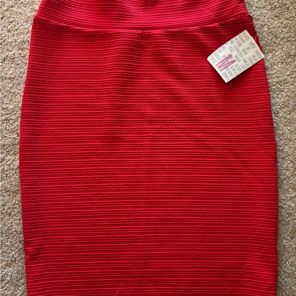 LuLaRoe Vibrant Red Pencil Skirt